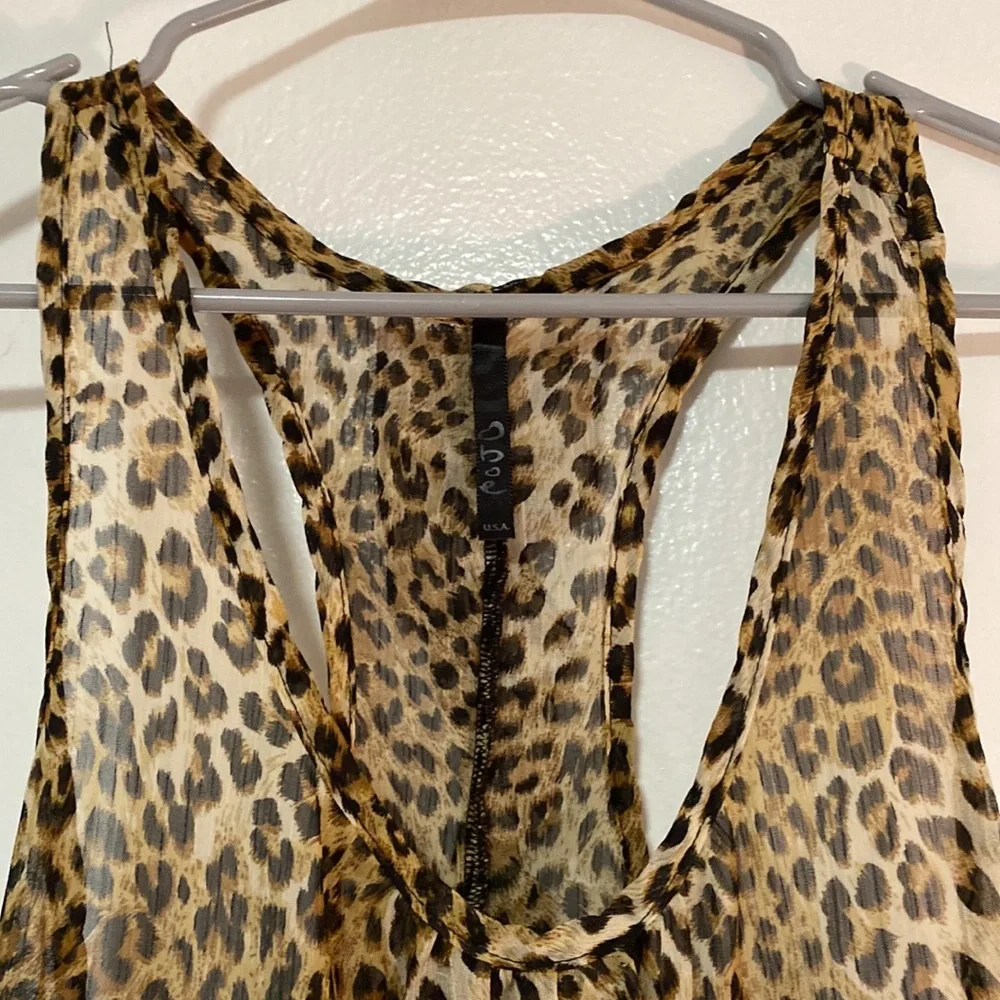 One size cheetah print sheet tank top, 100% polyester - Picture 2 of 4